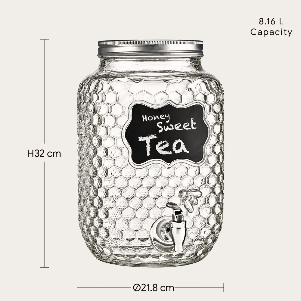 Chalkboard Glass Beverage Dispenser