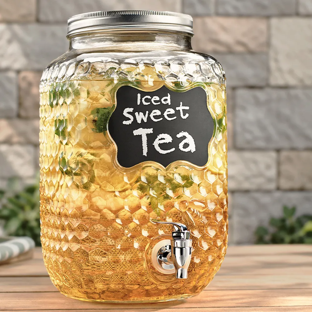 Chalkboard Glass Beverage Dispenser