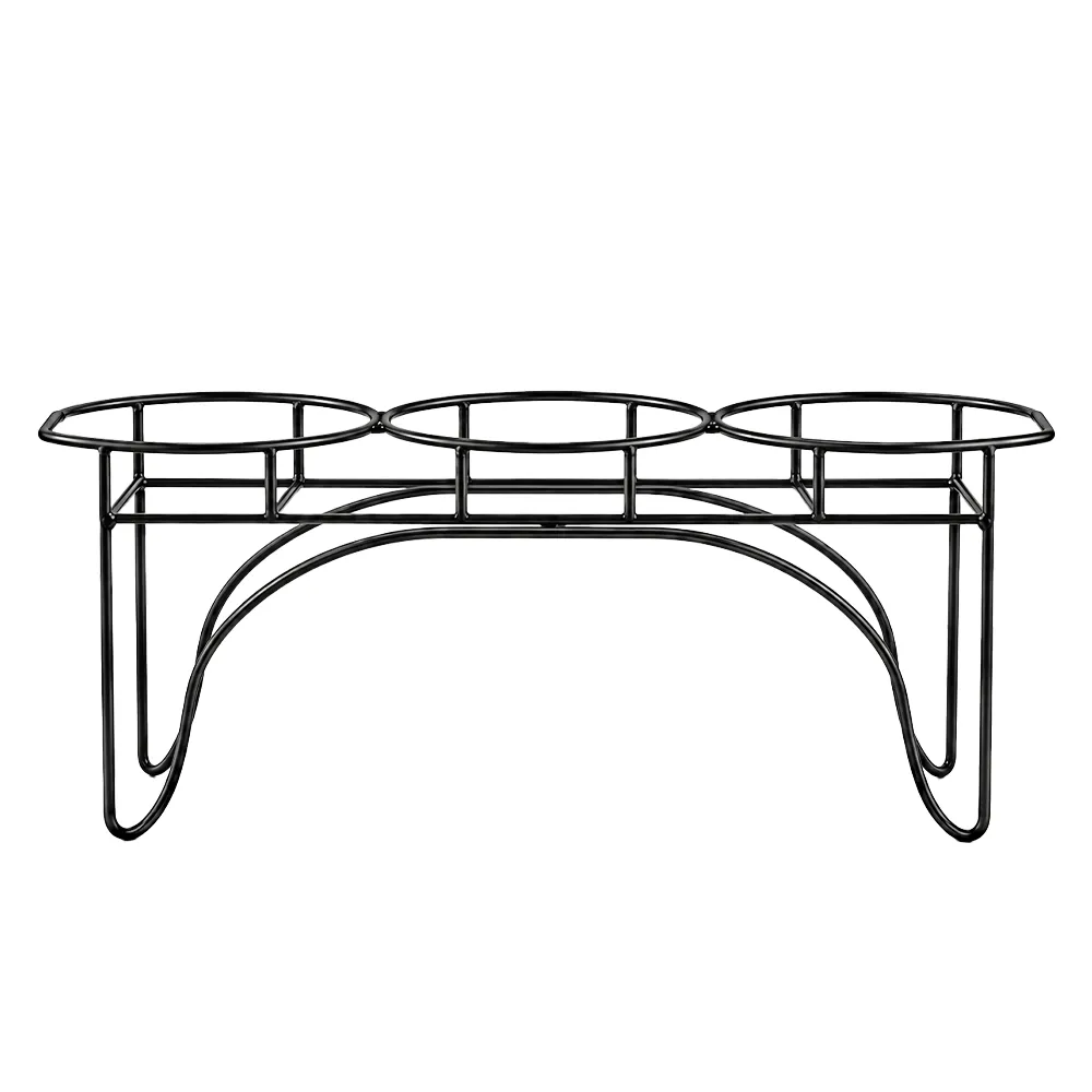 Triple Glass Beverage Dispenser With Metal Stand