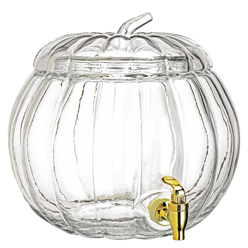 Pumpkin Glass Beverage Dispenser