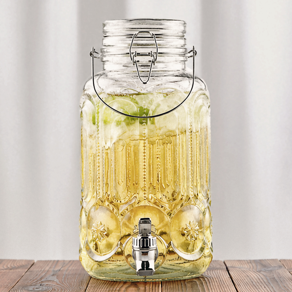 Clip-Top Glass Beverage Dispenser