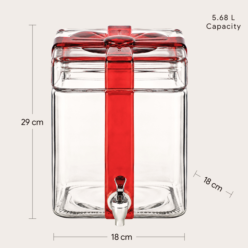 Christmas Gift Glass Beverage Dispenser