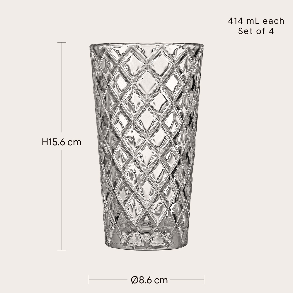 Diamond Highball Glass Set