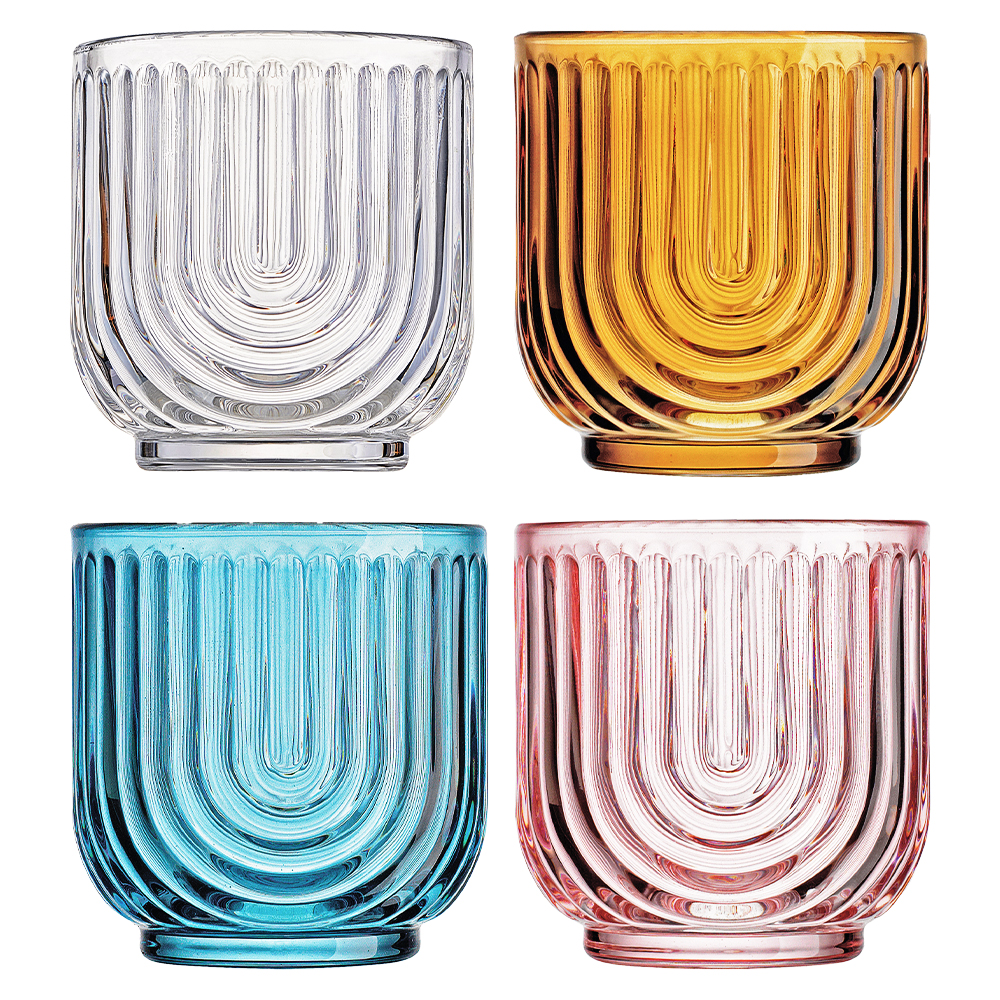 Ribbed Rocks Glass Set