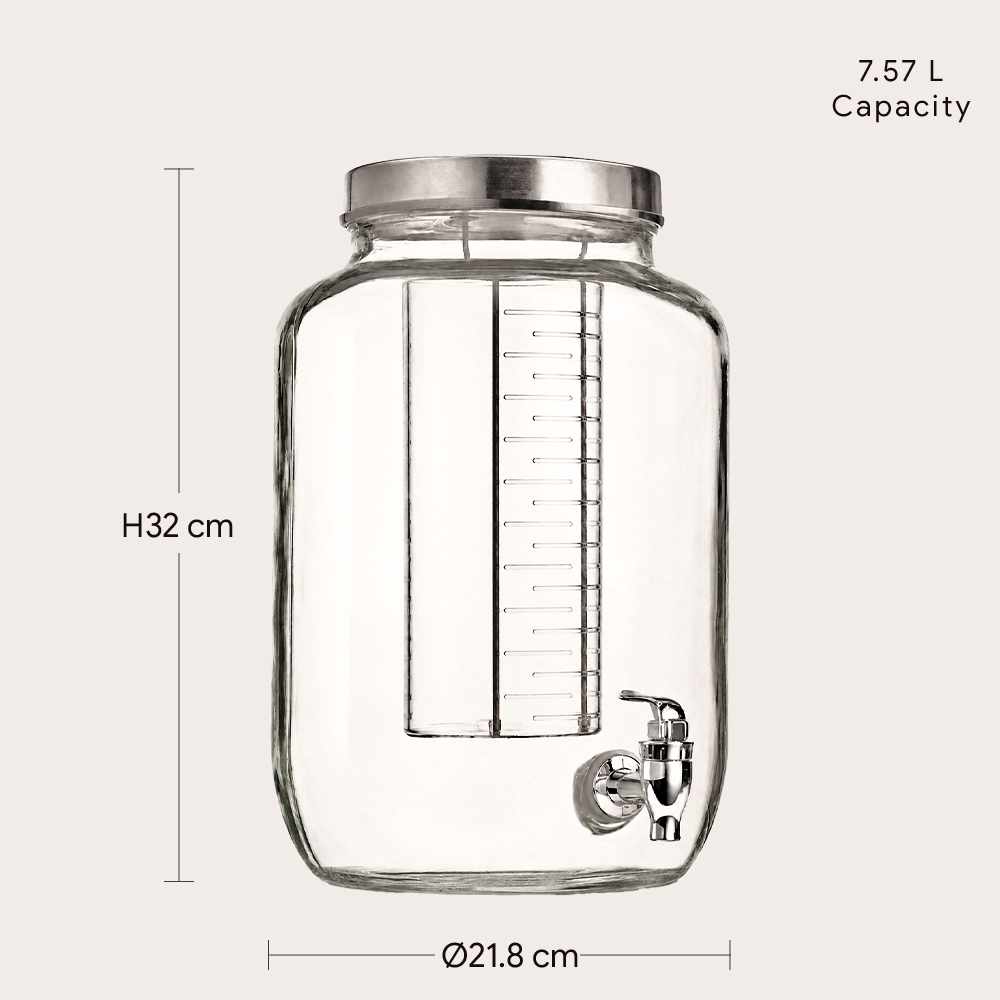 Infuser Glass Beverage Dispenser