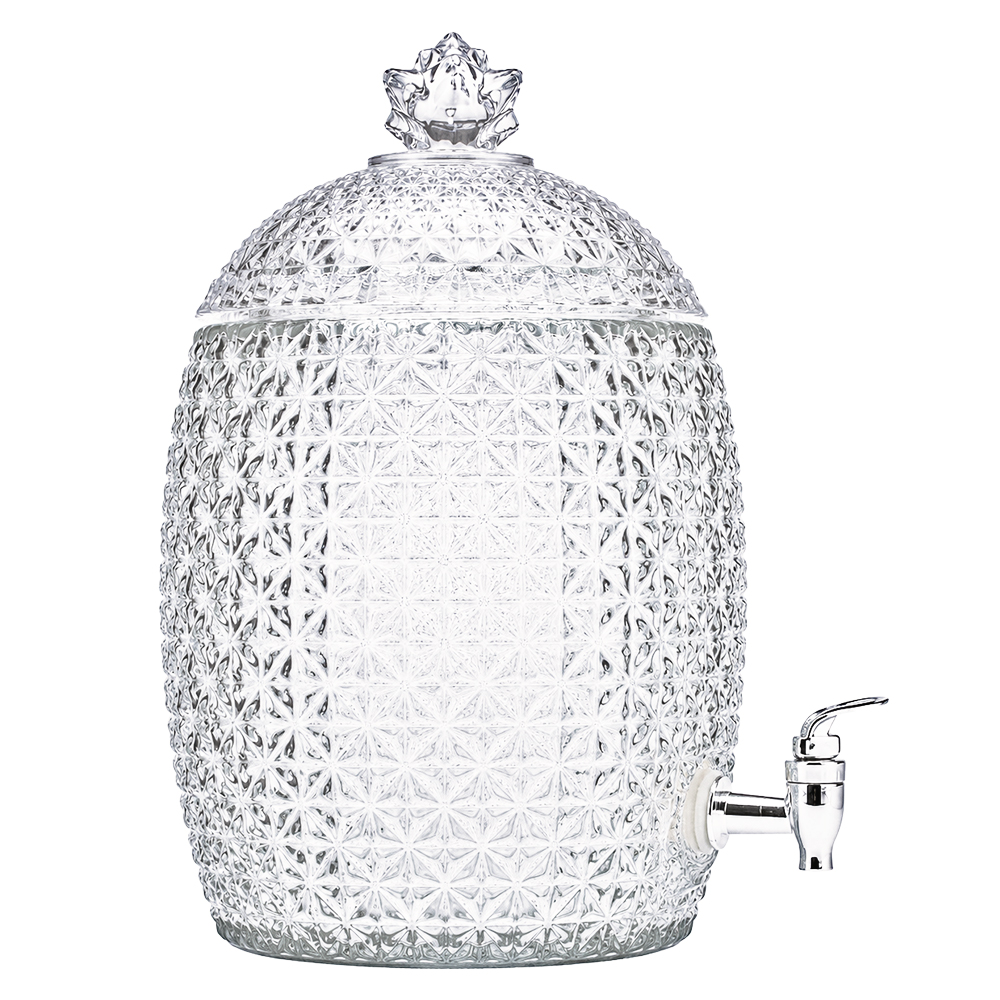 Pineapple Glass Beverage Dispenser
