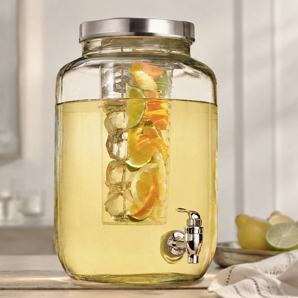 Infuser Glass Beverage Dispenser