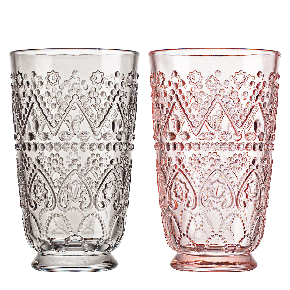 Embossed Glass Tumbler Set