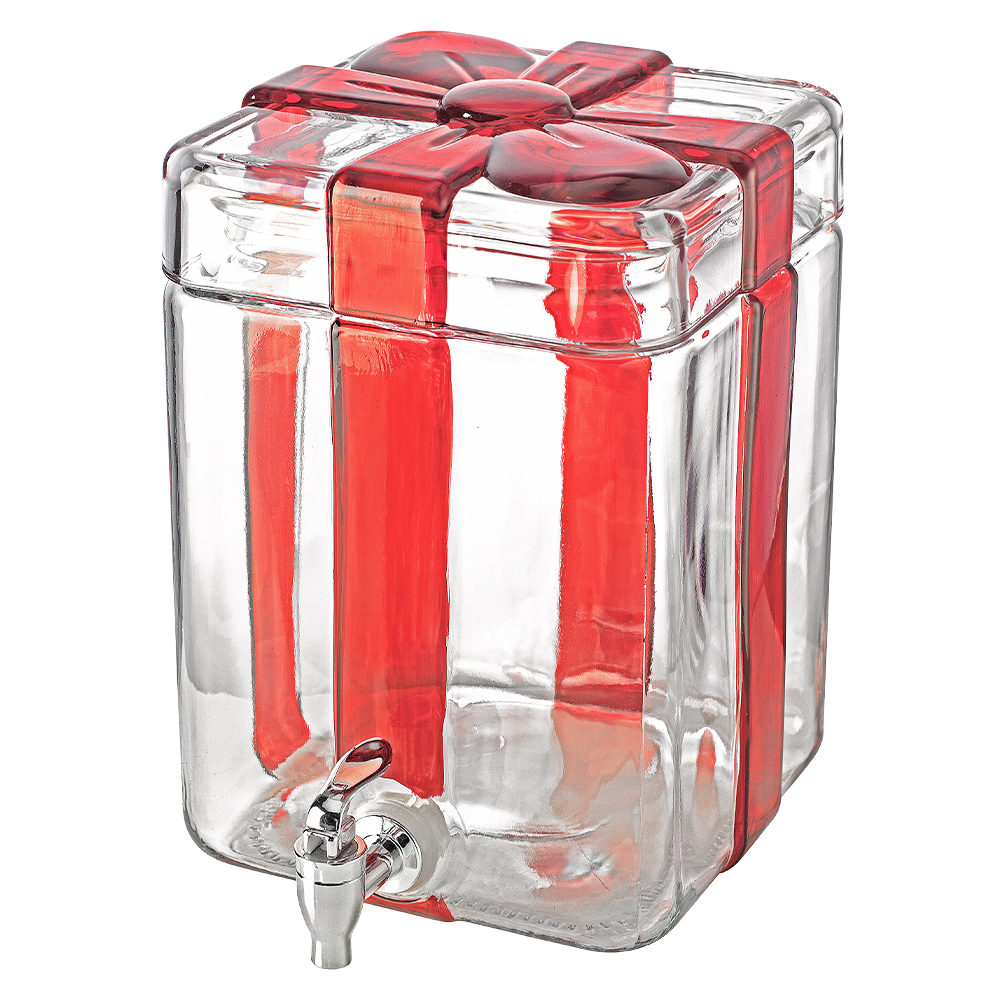 Christmas Gift Glass Beverage Dispenser