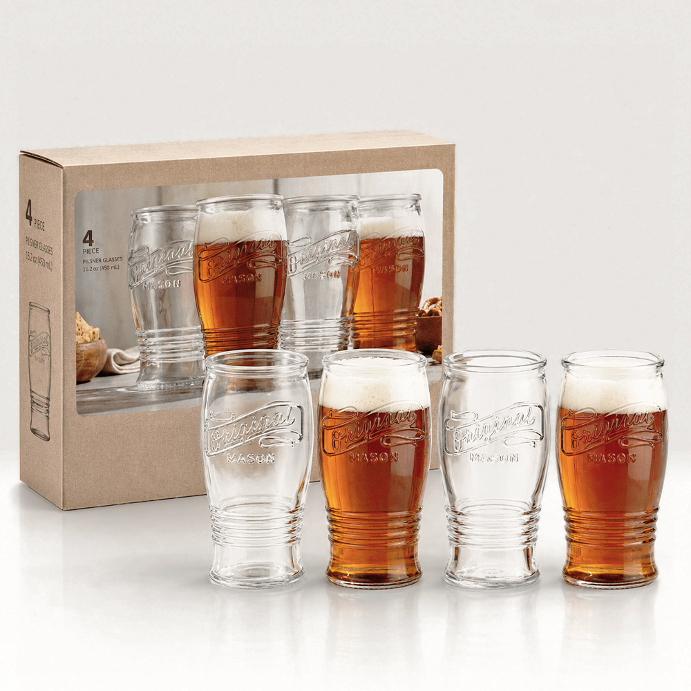 Contoured Pilsner Glass Set