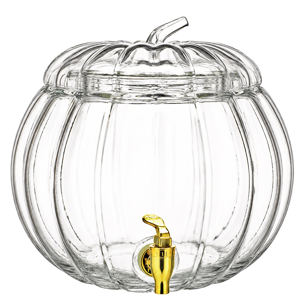 Pumpkin Glass Beverage Dispenser