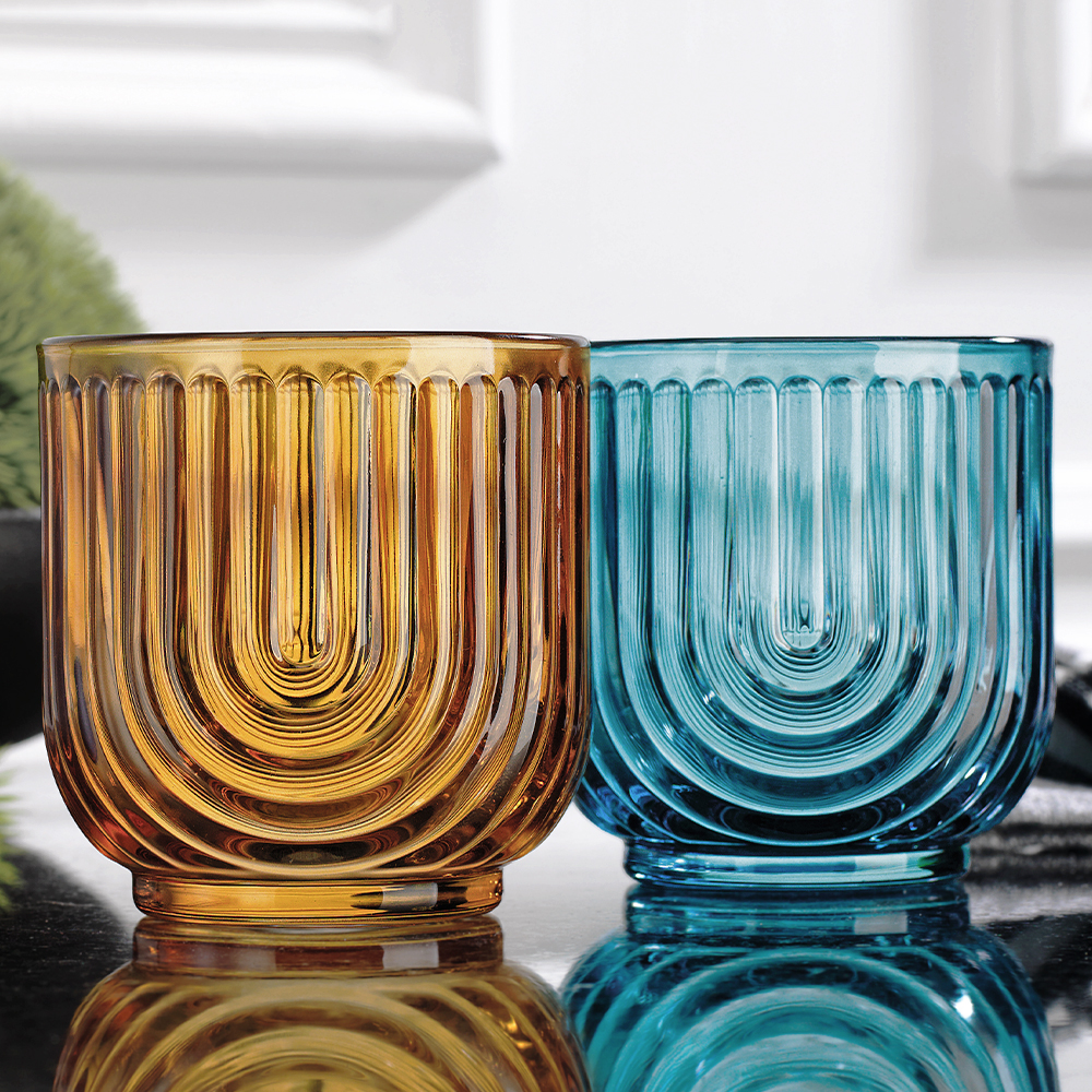 Ribbed Rocks Glass Set