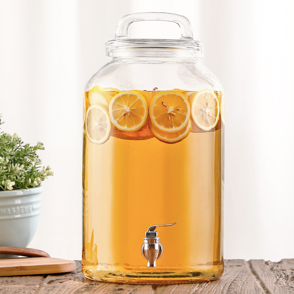 2-Gallon Glass Beverage Dispenser