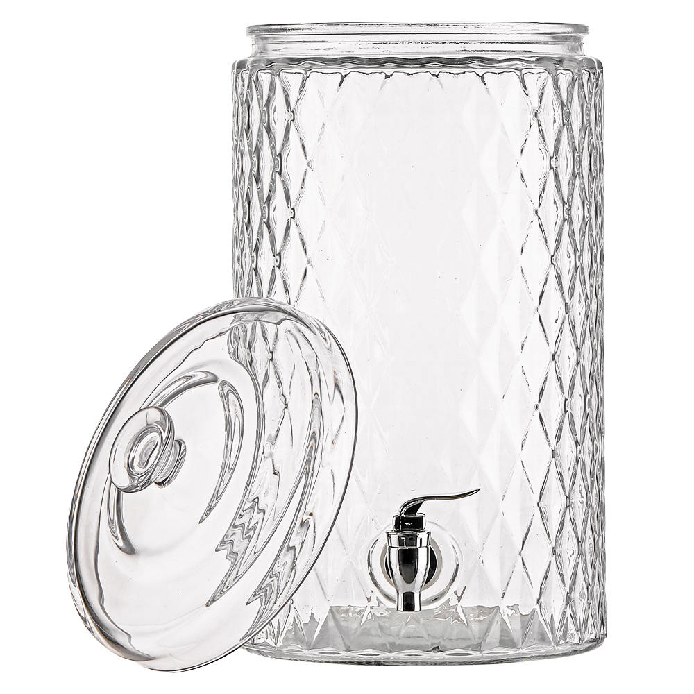 Diamond Glass Beverage Dispenser