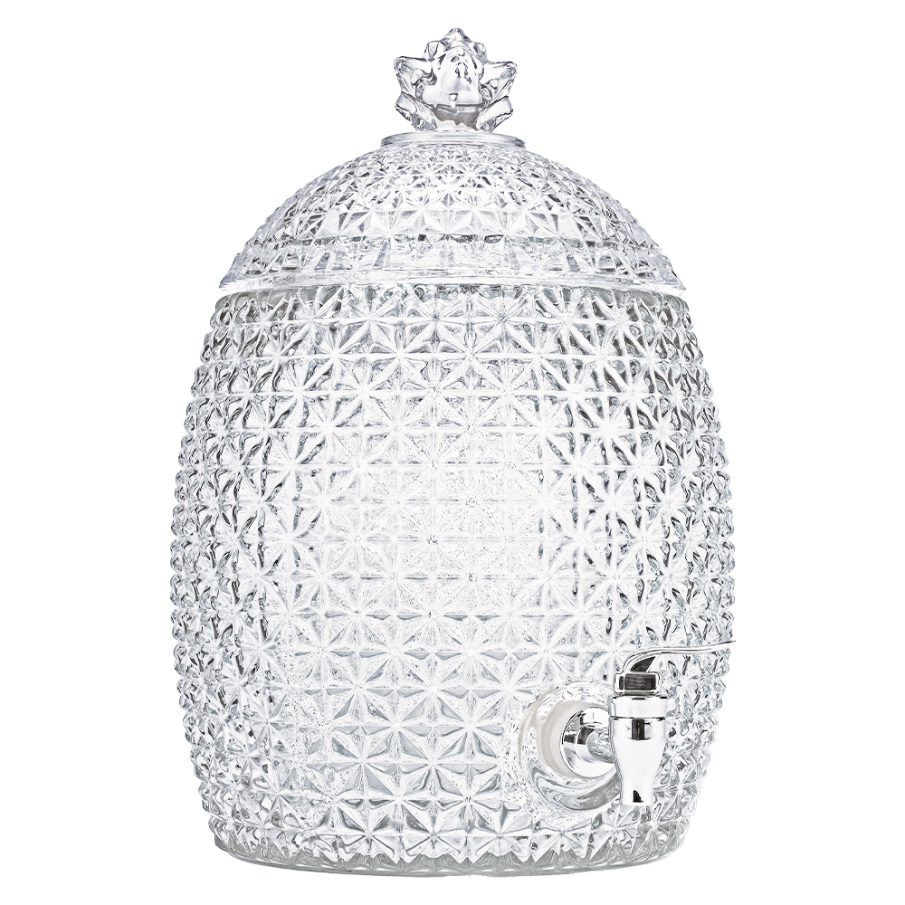 Pineapple Glass Beverage Dispenser